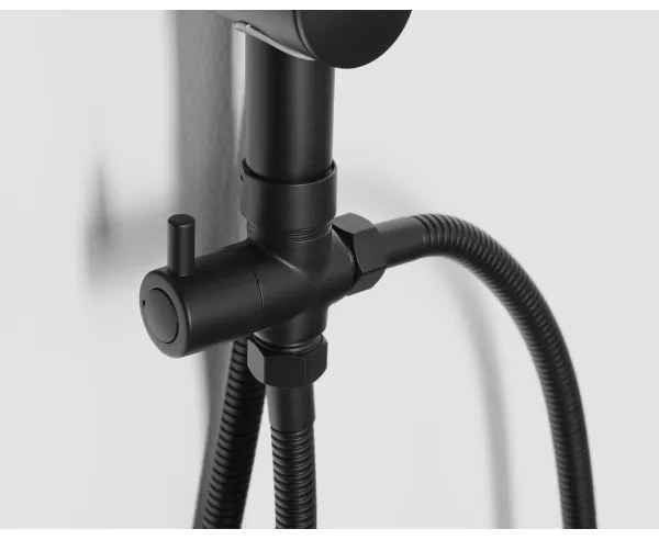 Aqualine - Sprchová sada KERA matná čierna