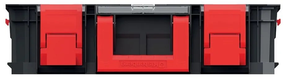 Prepravný box C, 51,7 × 33,1 × 13,4 cm, prepážky, čierna