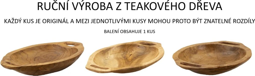 Dekoratívna odkladacia miska Wan z masívu
