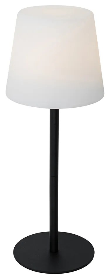 Stolná lampa čierna nabíjateľná vrátane LED a stmievača IP54 - Jude