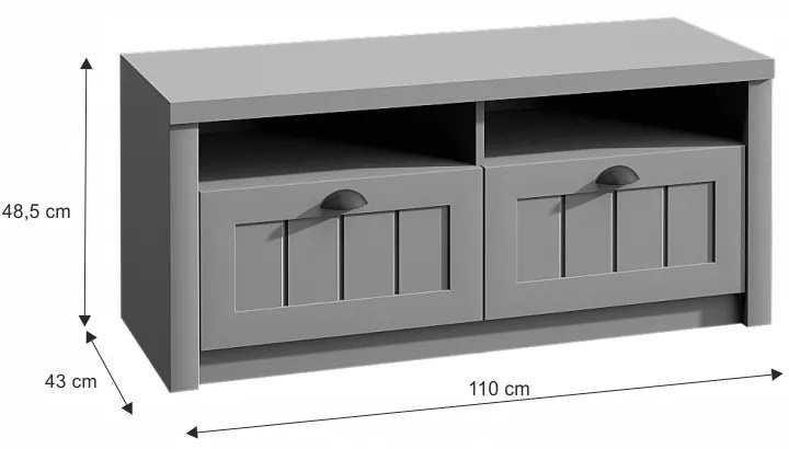 Komoda Provance LWK - sivá