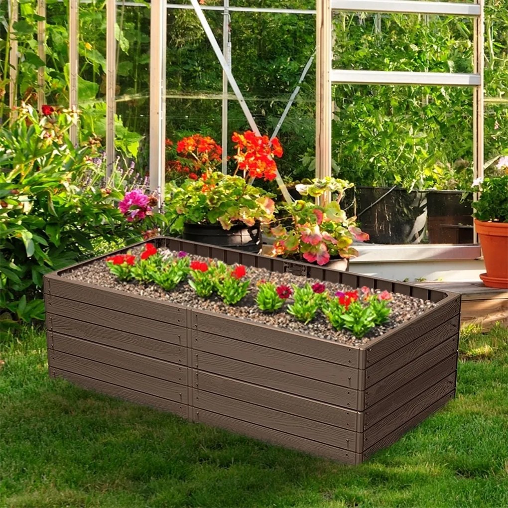 Prosperplast Vyvýšený záhon WOODY, 2ks, 149x75,6x25cm, hnedá