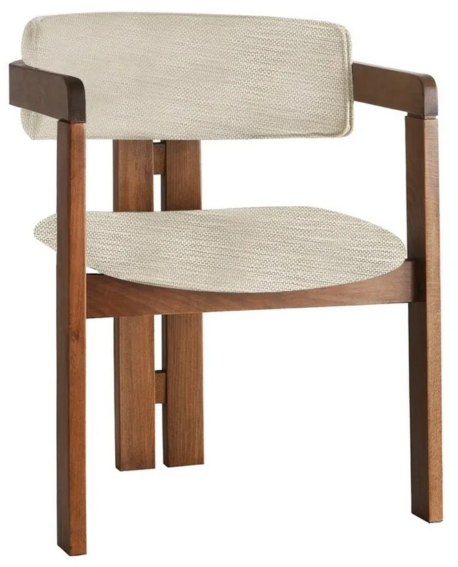 Jedálenská stolička CO Light Grey and Walnut