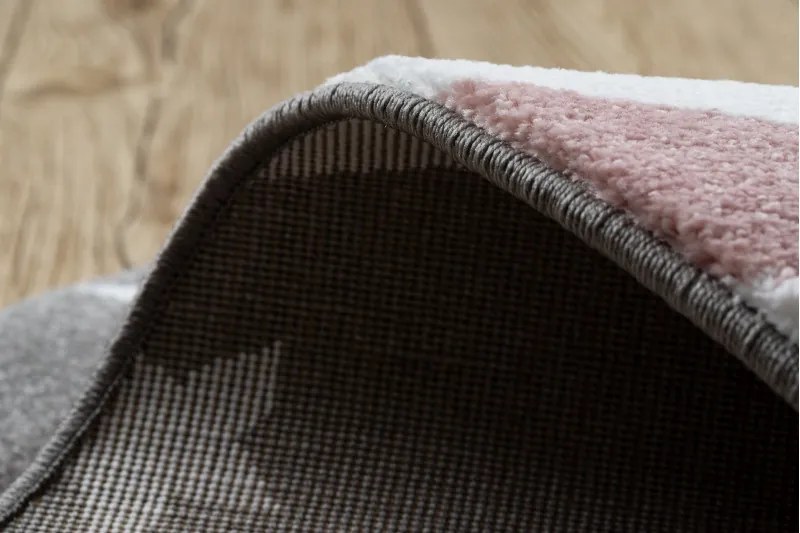 Dywany Łuszczów, Detský kusový koberec Petit Pony grey kruh, 160x160 (priemer) kruh, ružová, detská izba