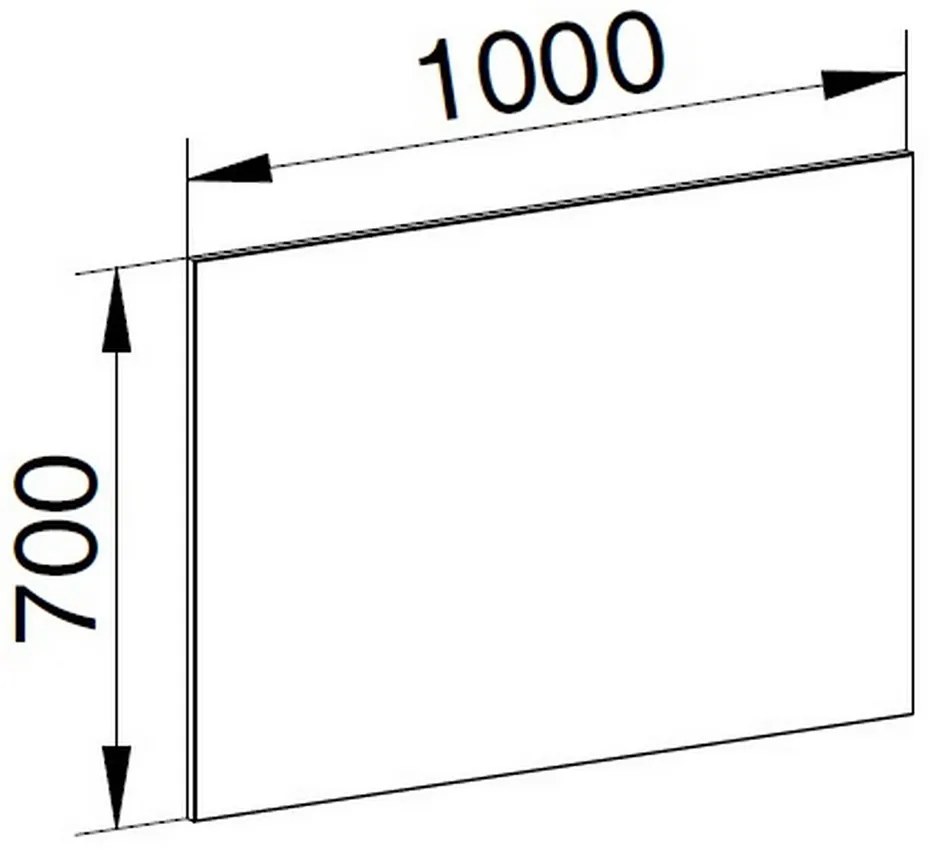 Mereo Mereo, Zrkadlo 1000x700x20 mm, MER-CN694
