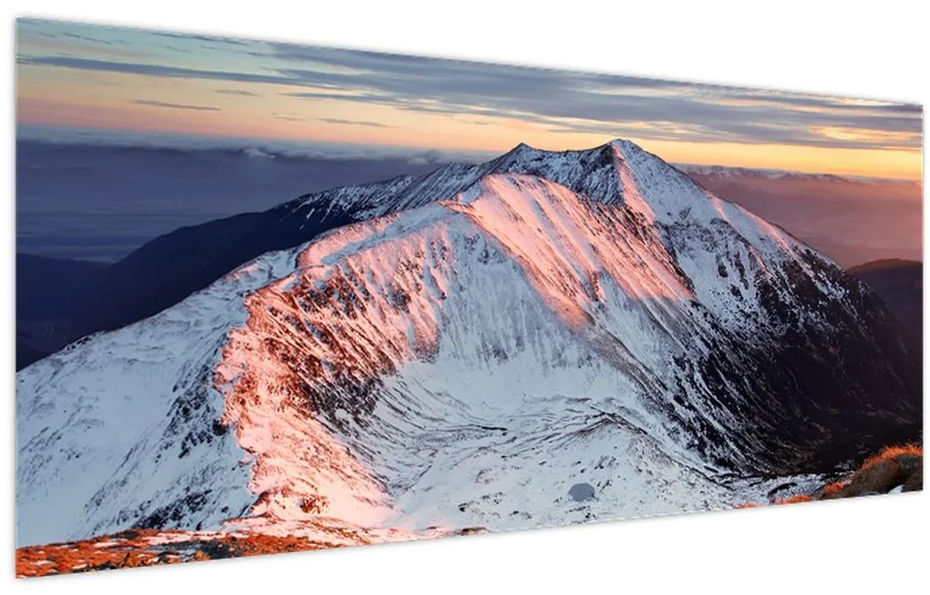 Obraz - Zimná horská panoráma II. (120x50 cm)