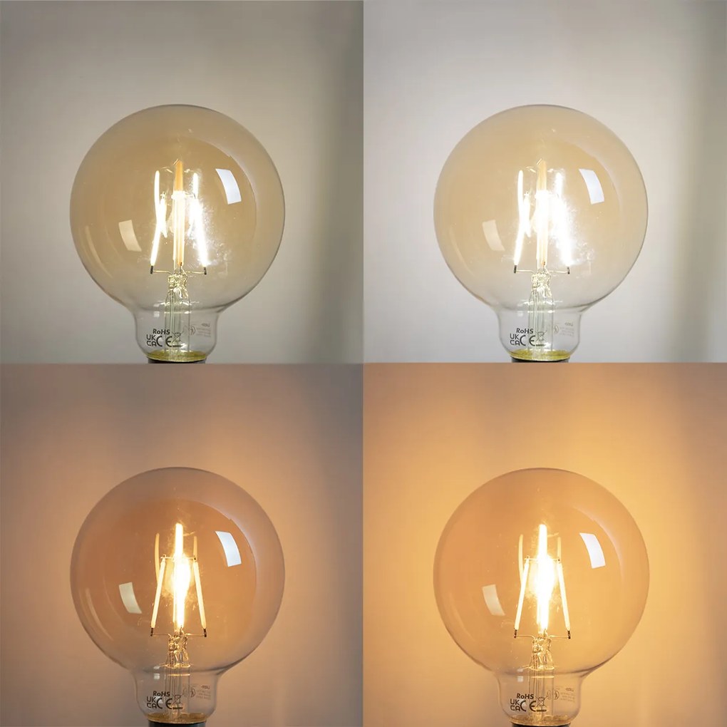 Sada 5 stmievateľných LED žiaroviek E27 G95 4,9W 320 lm 2500K