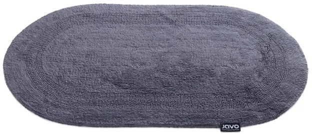 Kúpeľňový koberček Javo Cotton antracitový ovál