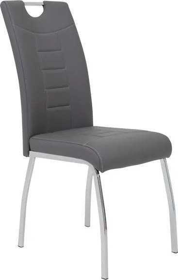 Jedálenská stolička Andrea, šedá ekokoža