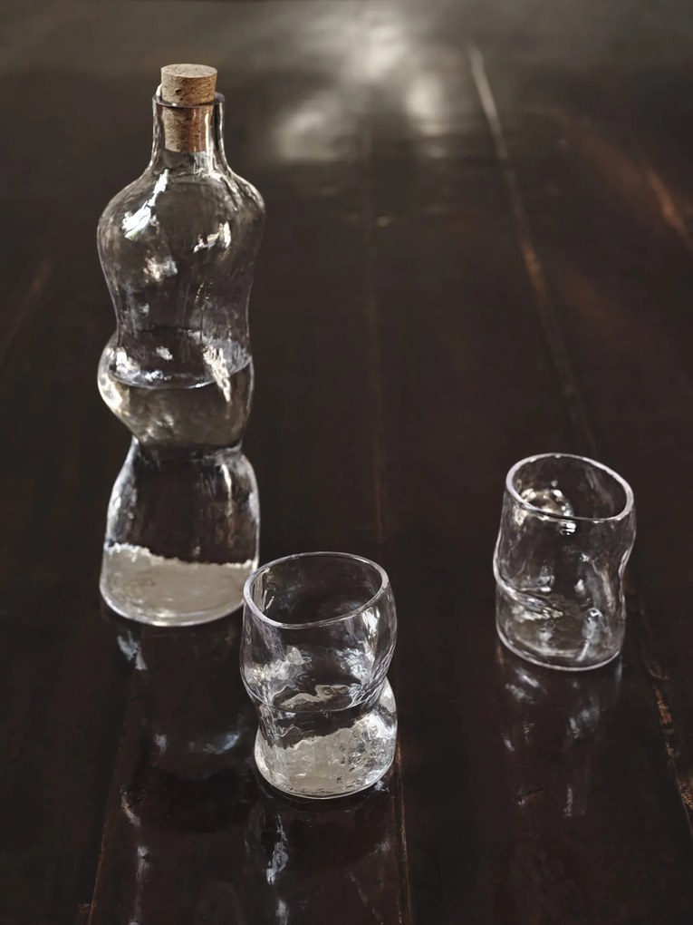 Ferm Living Pohár na vodu Dimple 270 ml – sada 2 ks