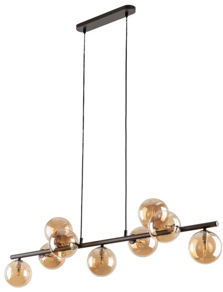 Luster na lanku ESTERA 9xG9/6W/230V hnedá/dymová béžová