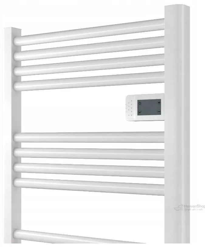 Erga Pago, elektrické vykurovacie teleso 540x960 mm s digitálnym termostatom, 500W, biela matná, ERG-LAV-GRZE-E-ALU-960540-WH