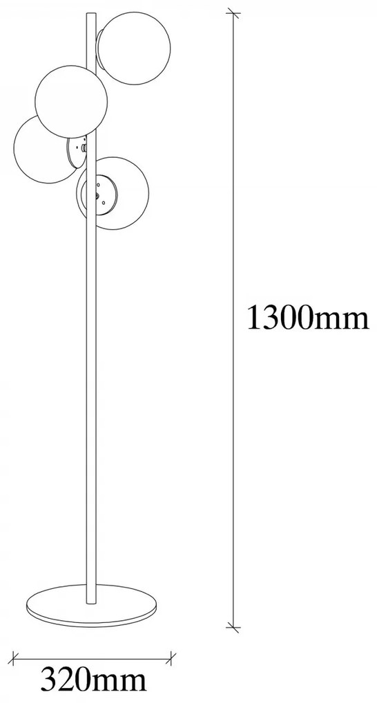 Stojacia lampa Faze 130 cm čierna