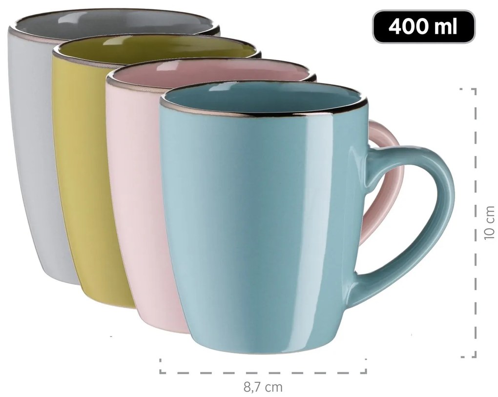 Mäser 16-dielna jedálenská súprava Metallic RIM Pastel