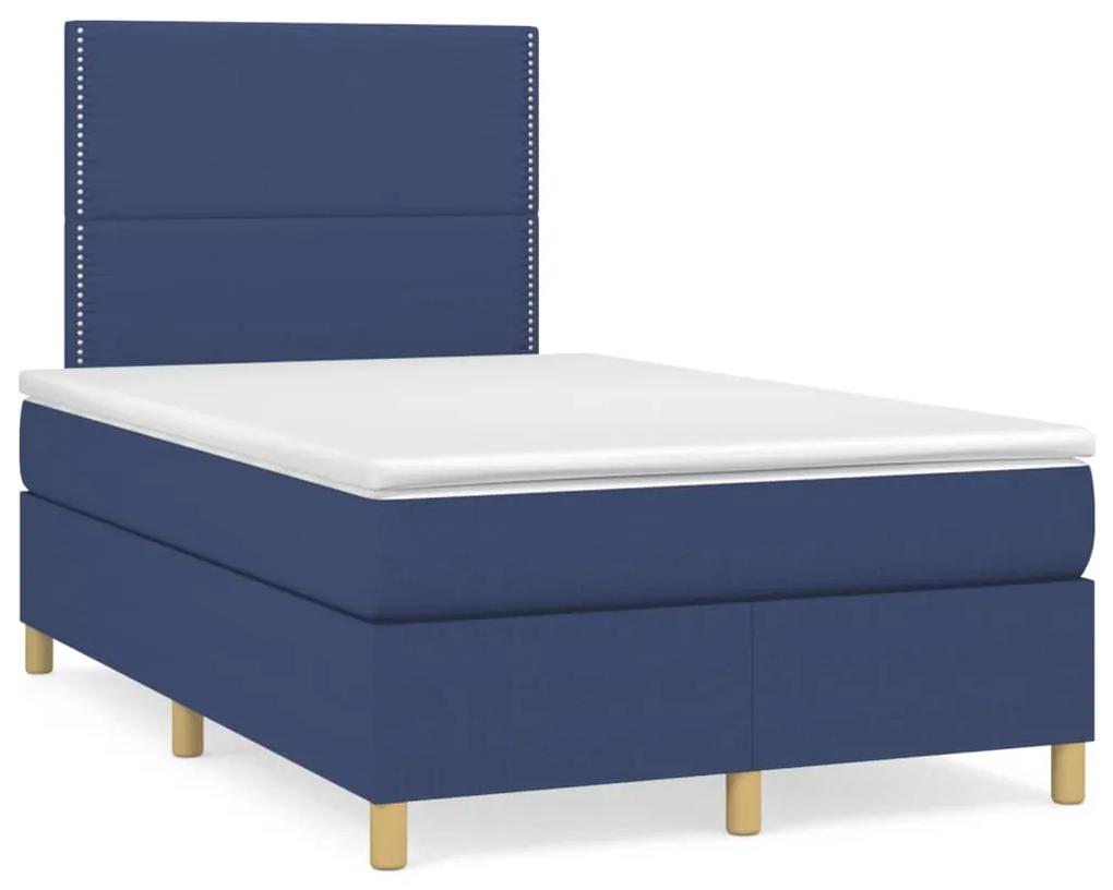 Boxspring posteľ s matracom modrá 120x190 cm látka 3269929