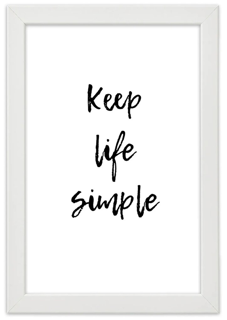 Gario Plagát Keep your life simple Farba rámu: Hnedá, Rozmery: 70 x 100 cm