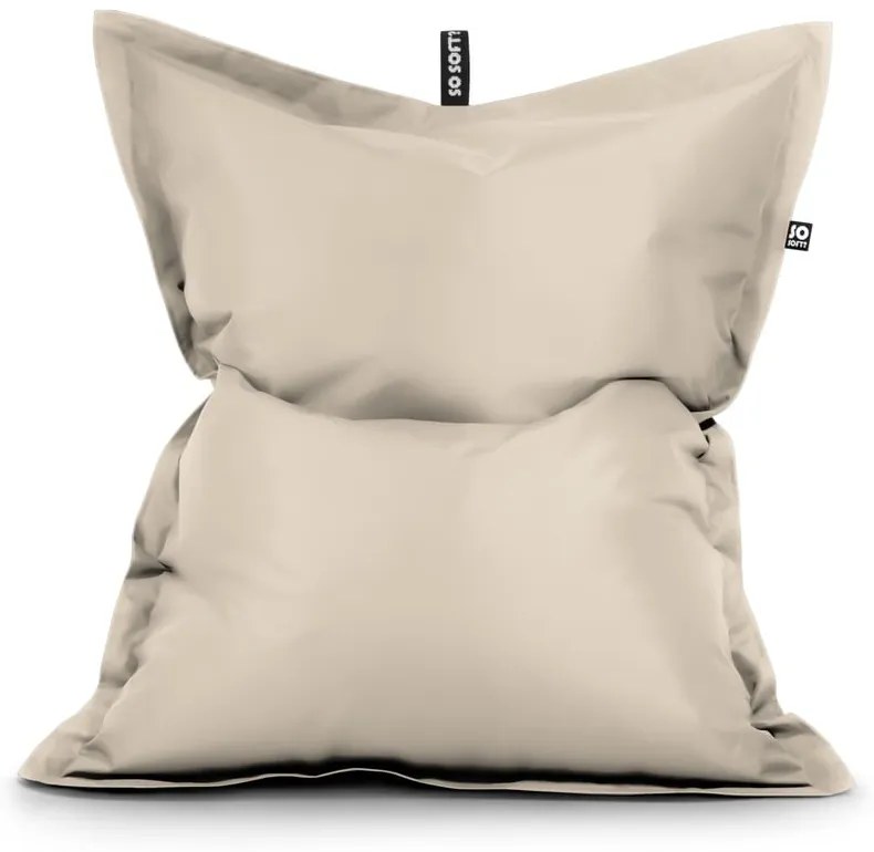 Béžový sedací vak z imitácie kože Pad L – So Soft?