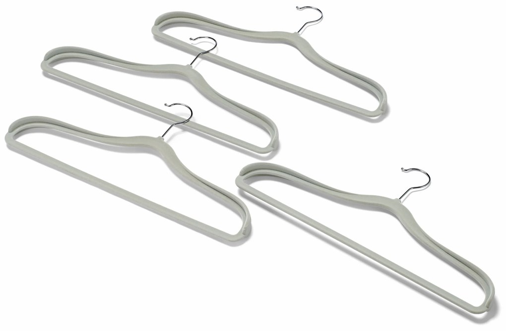 Vešiaky na šaty s rozšírením v oblasti pliec, 4 ks