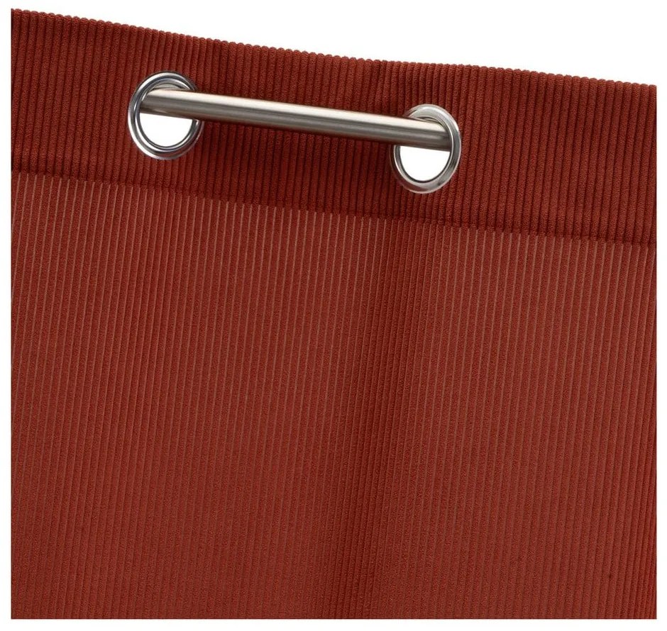 Menčestrový záves v terakotovej farbe 140x260 cm Merely – Casa Selección