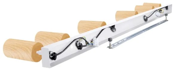 Brilagi - Bodové svietidlo SELE 6xGU10/30W/230V biela/dekor duba