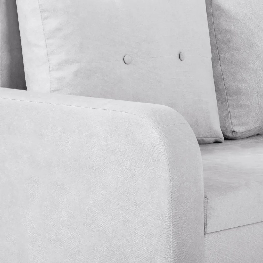 Rozkládací rohová sedací souprava TOKYO Stříbrná