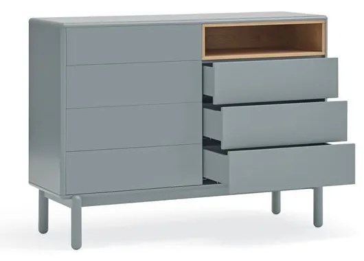 Modrá/sivá nízka komoda 120x90 cm Corvo – Teulat
