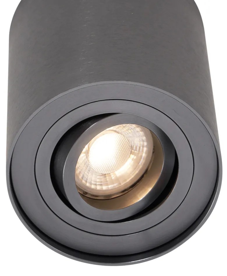 Moderné zapustené bodové svetlo tmavosivé GU10 50 mm výkyvné - Rondoo Up
