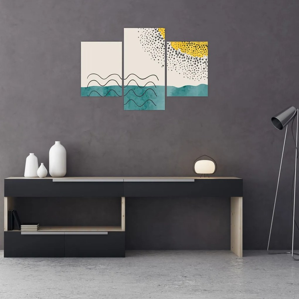 Obraz - Abstraktná maľba pláže N⁰1 (90x60 cm)