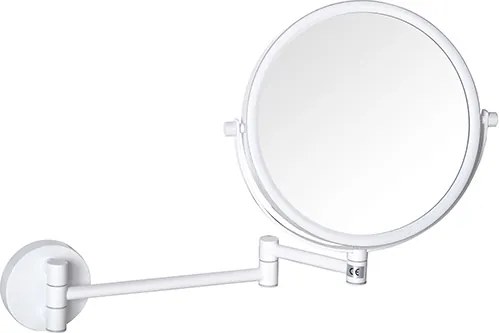 Bemeta Design WHITE: Kozmetické zrkadlo, ø 200 mm, obojstranné - 112201514