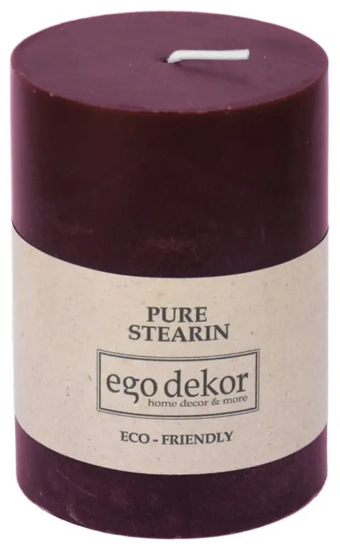 Vínovočervená sviečka Eco candles by Ego dekor Friendly, doba horenia 37 h