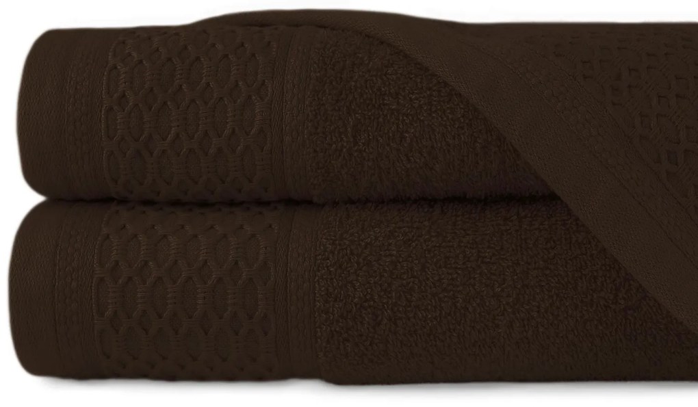 BAVLNENÝ UTERÁK SOLANO 30X50 CM TMAVOHNEDÁ