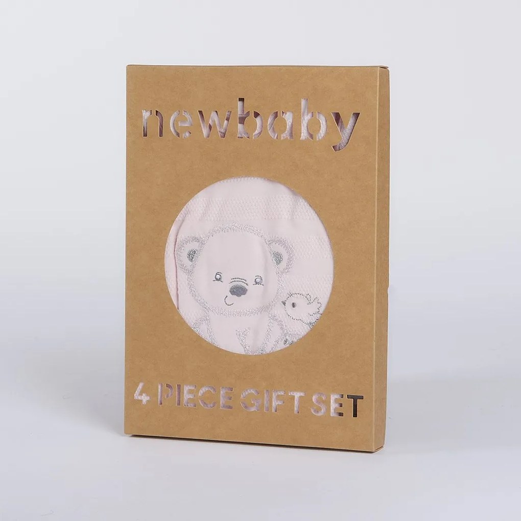 Dojčenská súprava do pôrodnice New Baby Sweet Bear ružová