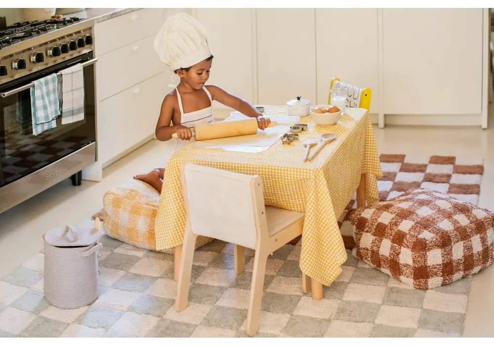 Hnedý detský puf Vichy Toffee – Lorena Canals