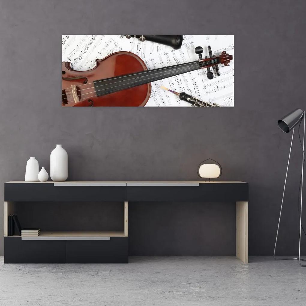 Obraz - Hudobné nástroje (120x50 cm)