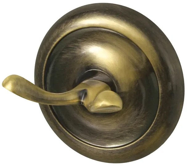 BISK Erga Deco, 2-háčik na uteráky, antická mosadz, ERG-00408