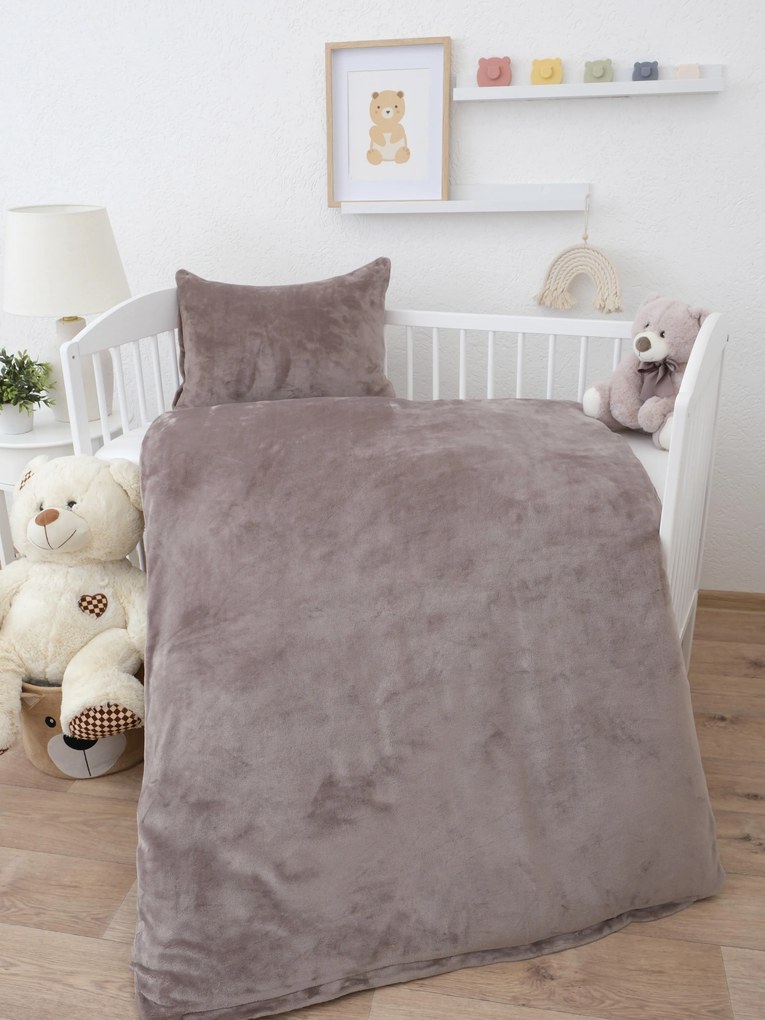 Obliečky mikroplyš do postieľky Exclusive - Laura cappuccino