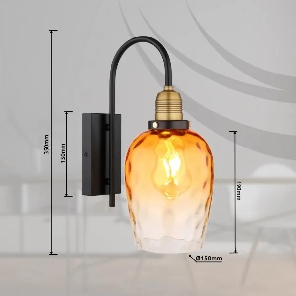 Globo 15786W - Nástenná lampa SALVY 1xE27/60W/230V oranžová