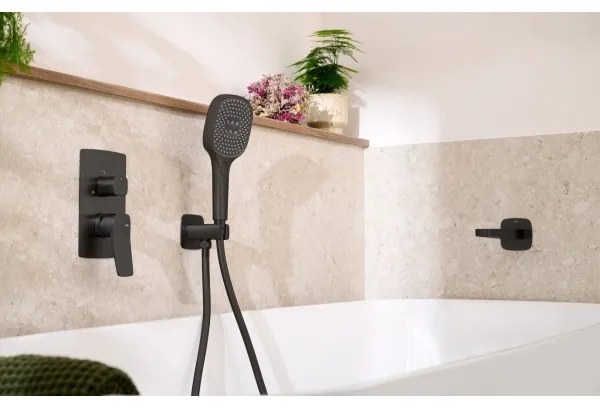 KFA Armatura 4529-301-81 - Sprchová zostava s podomietkovou batériou MALAGA čierna