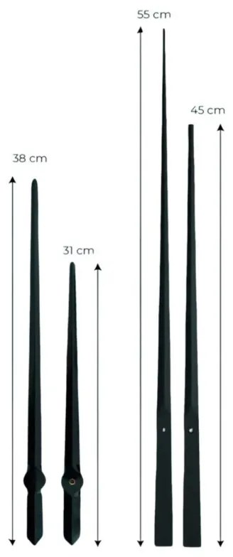 Moderné dizajnové nástenné hodiny | SENTOP CLOCK-HANDS-LARGE-METAL