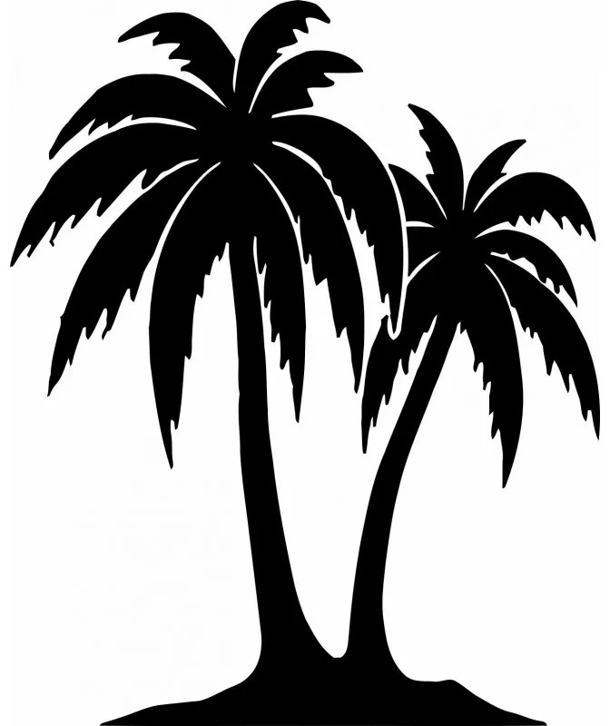 Vyrezávaný obraz na stenu palmy - TROPICAL | SENTOP PR0428 plywood