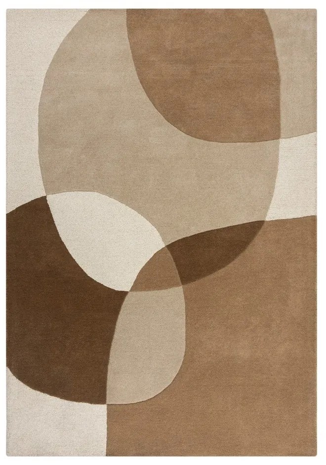 Hnedý/béžový ručne tkaný vlnený koberec 200x290 cm Glow – Flair Rugs