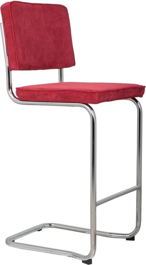 Červená barová stolička Zuiver Ridge Kink Rib