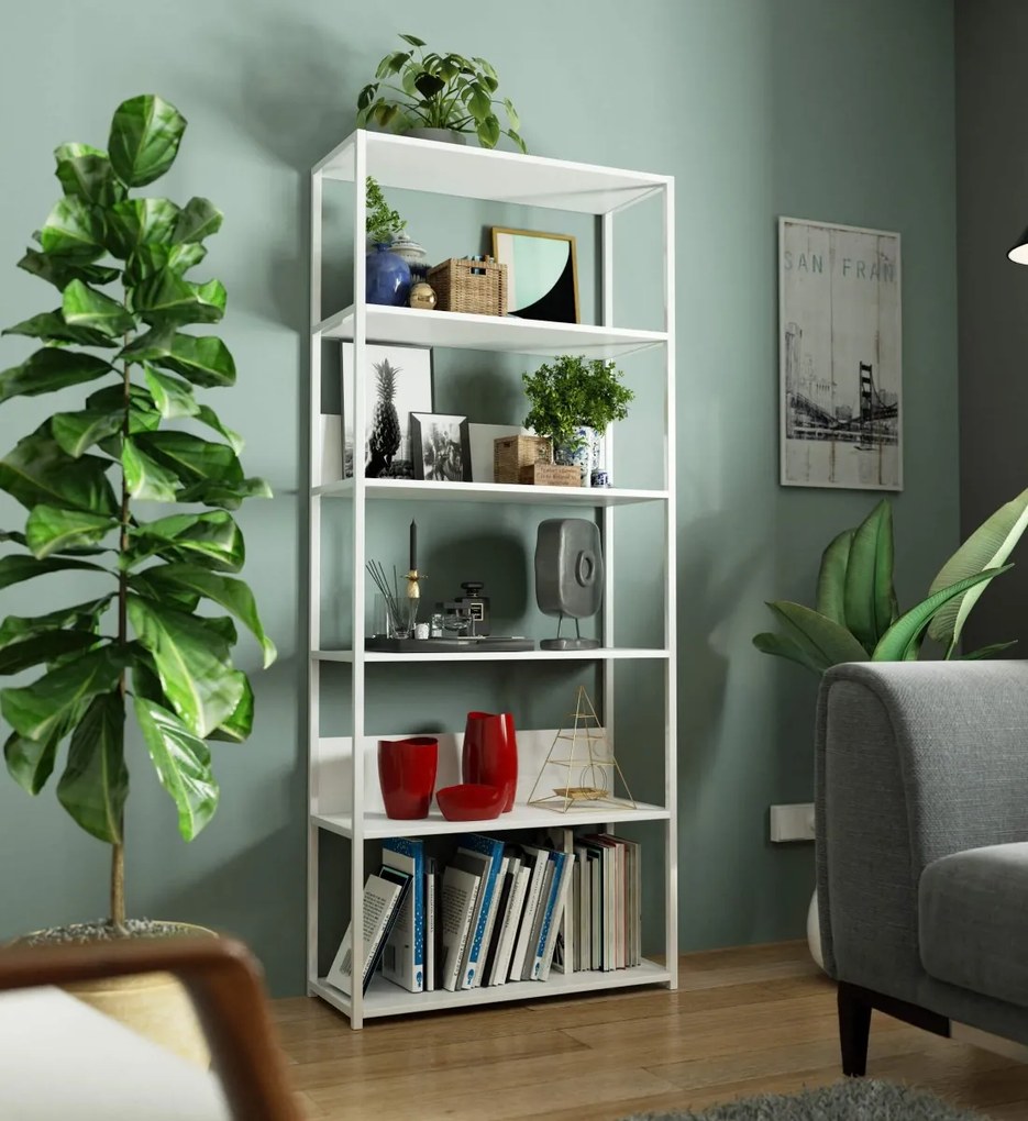 Regál LOFT 80 cm biely