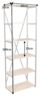 Knižnica/Regál 40627 60cm Studio Dub  - Komfort-nábytok