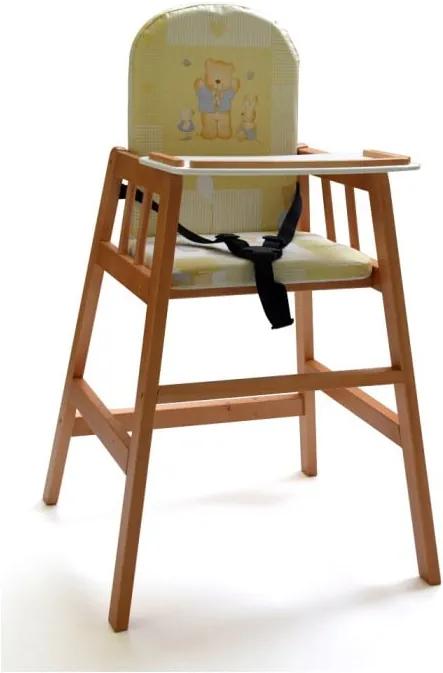 Hnedá drevená detská jedálenská stolička Faktum Abigel