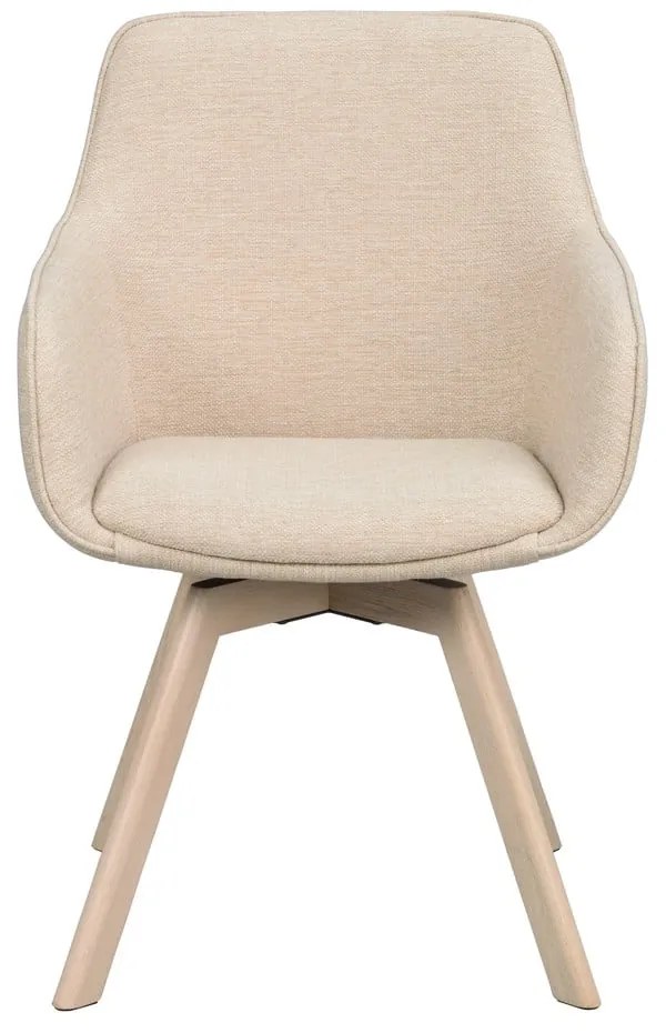 Béžové čalúnené jedálenské kreslá v súprave 2 ks Alison – Rowico