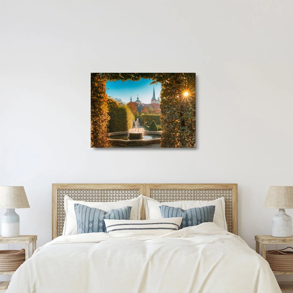 Sklenený obraz - Valdštejnský palác (70x50 cm)