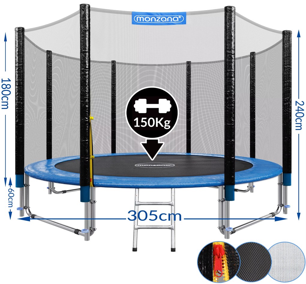 InternetovaZahrada Trampolína Ø305 cm s bezpečnostnou sieťou