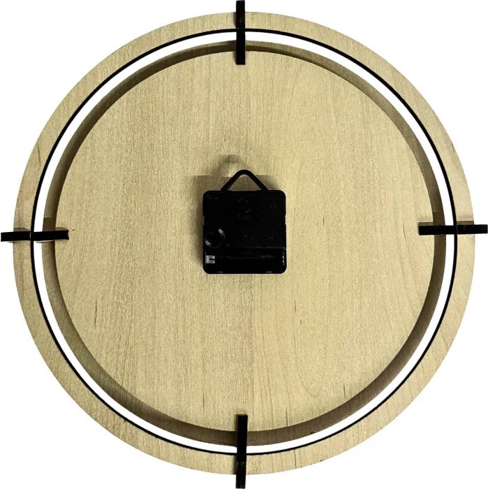 Drevené nástenné hodiny s 3D číslami | Moderný dizajn do interiéru | SENTOP HDF0601-MAPLE