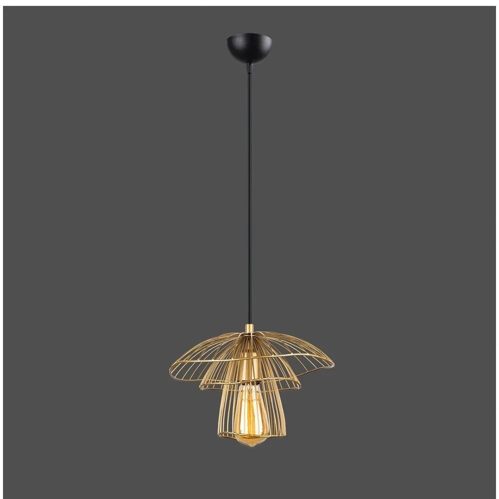 Závesné svietidlo v zlatej farbe Squid Lighting Root, výška 117 cm